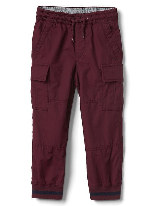 Gap Jersey Lined Cargo Joggers - Pinot Noir