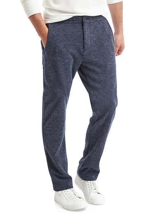 Gap Men Supersoft Double Knit Slim Fit Pants - Navy Heather