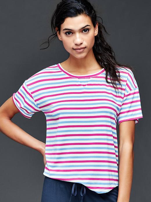 Gap Women Modal Mix And Match Lightweight Tee - Pink Stripe
