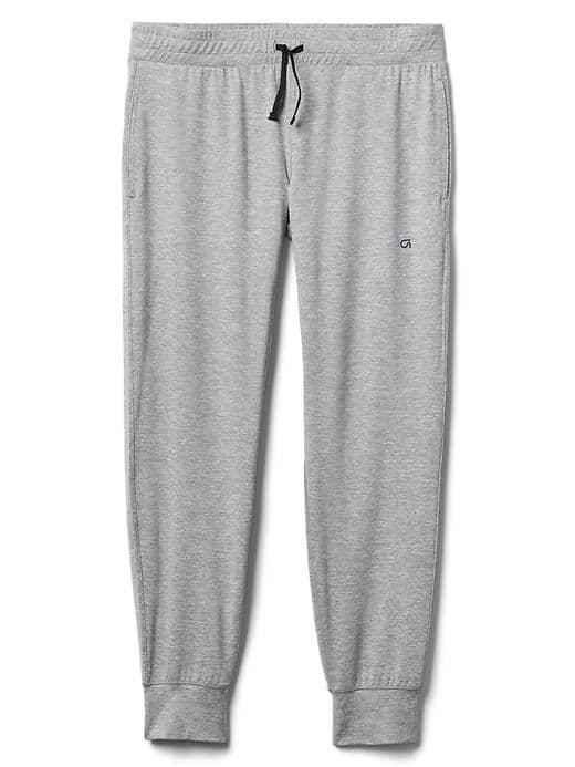 Gap Men Brushed Tech Jersey Joggers - Light Heather Gray