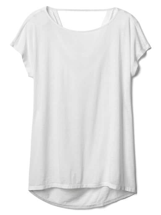 Gap Women Burnout Cowl Back Top - White