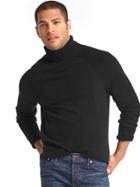 Gap Men Merino Wool Blend Turtleneck Sweater - Black