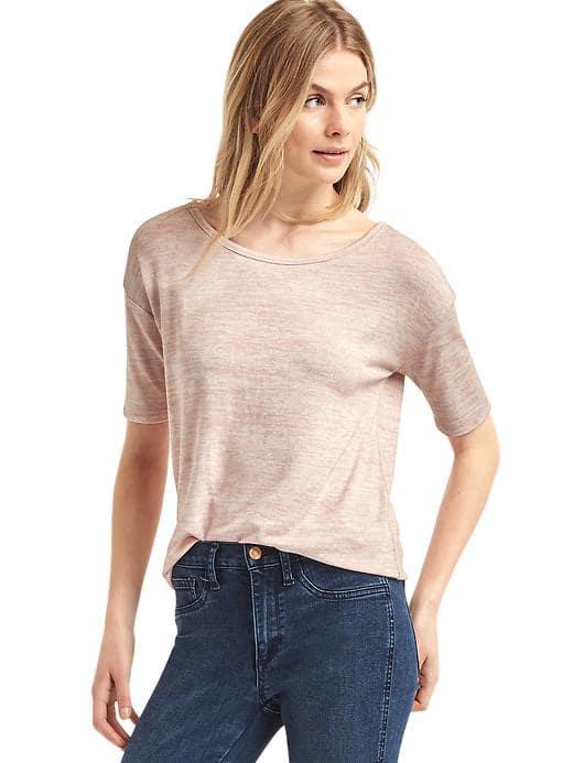 Gap Women Softspun Knit Tee - Pink