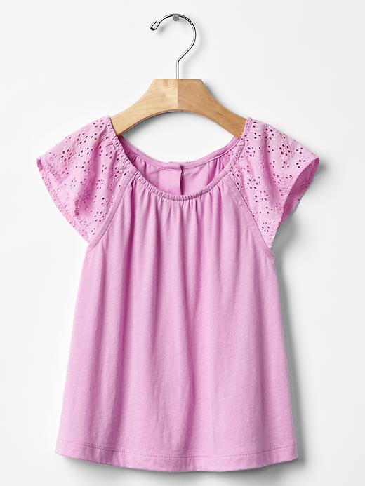 Gap Flutter Eyelet Top - Purple Hydrangea