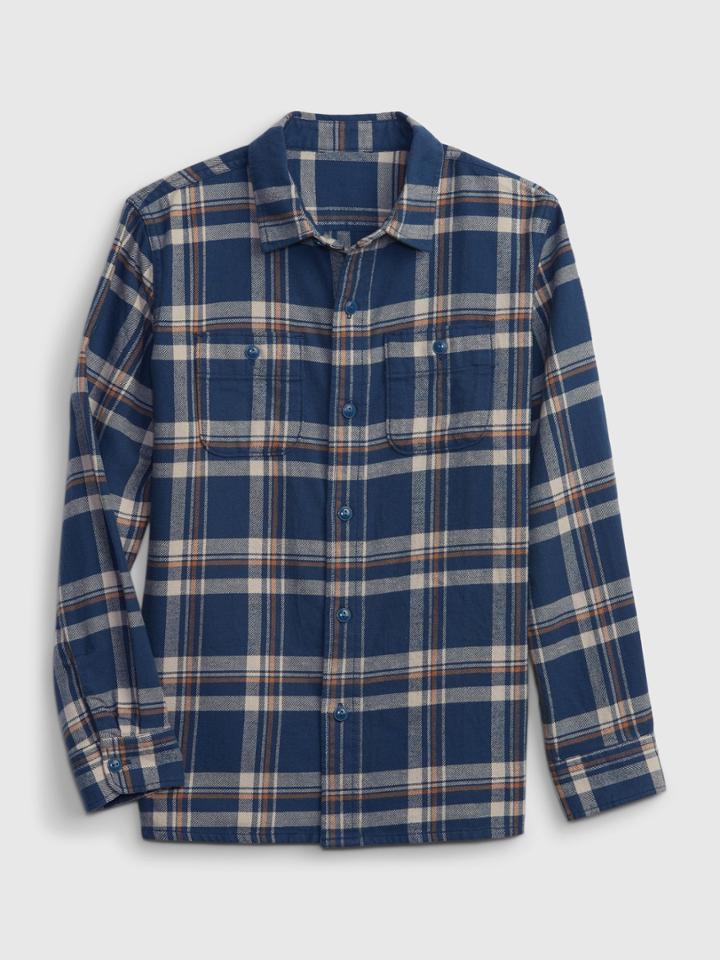 Kids 100% Organic Cotton Flannel Shirt