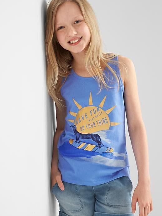 Gap Graphic Tank - Moore Blue