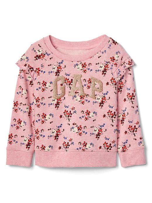 Gap Logo Floral Ruffle Sweatshirt - Floral