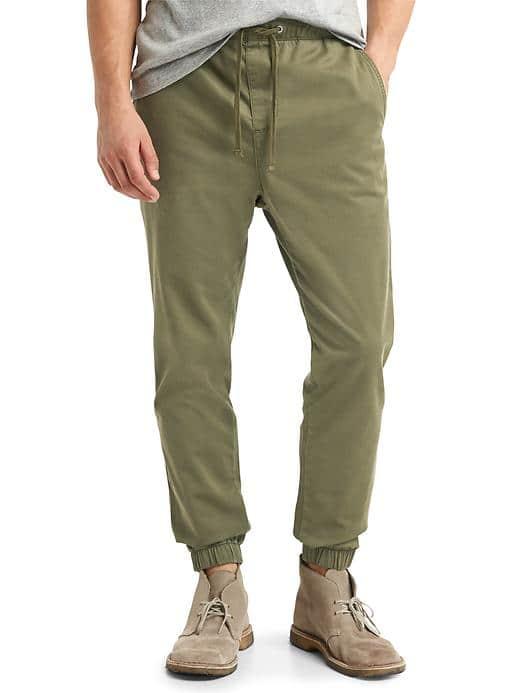 Gap Men Everyday Twill Joggers - Green