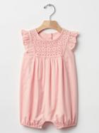 Gap Eyelet Flutter One Piece - Creamy Corral