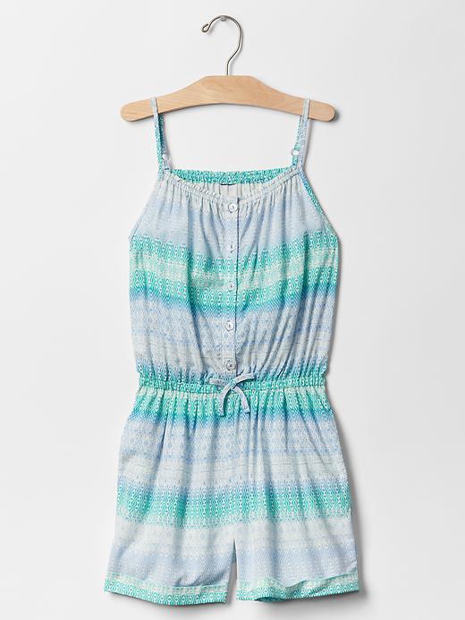 Gap Geo Stripe Romper - Southern Turquoise
