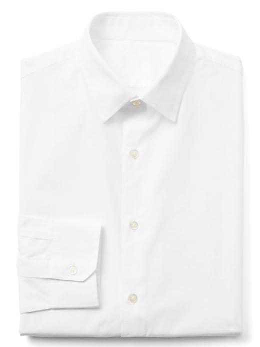 Gap Stretch Poplin Slim Fit Shirt - White