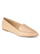 Gap Women Leather Pointed Loafers - Nude Beige