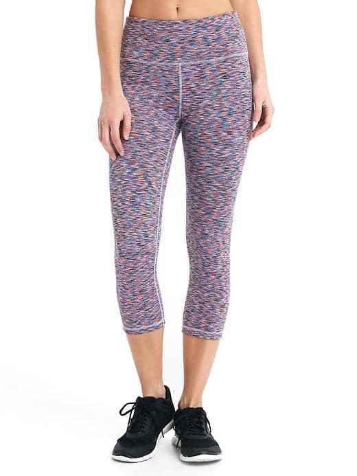 Gap Women Gapfit Blackout High Rise Spacedye Capris - Blue/pink/multi