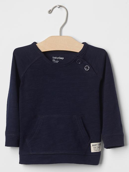 Gap Solid Pullover Crew Sweatshirt - Dark Night