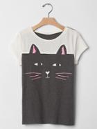 Gap Kitten Short Sleeve Tee - Sparkle Heather Gray