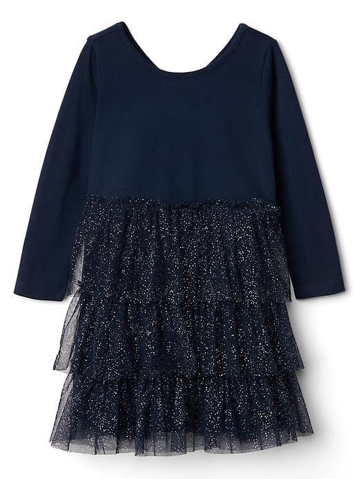 Gap Tullip Back Tiered Dress - Blue Galaxy