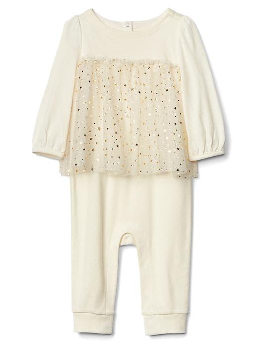 Gap Double Layer Tulle One Piece - Ivory Frost