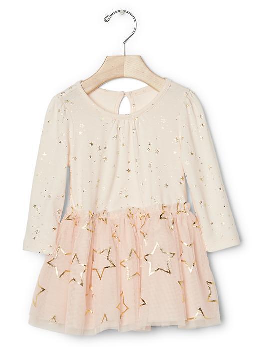Gap Golden Star Tulle Dress - New Sheer Pink