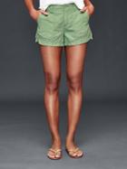Gap Women Linen Cotton Utility Shorts - Twig