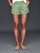 Gap Women Linen Cotton Utility Shorts - Twig