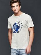 Gap Men Eagle Graphic Pocket Tee - Gray Heather