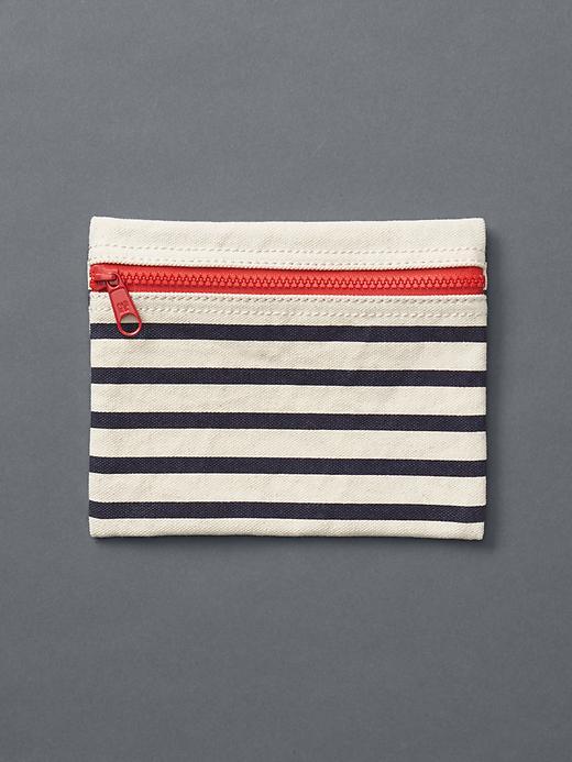 Gap Women Zip Pouch - Navy Stripe