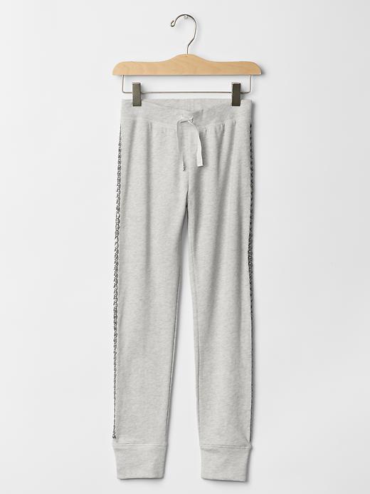 Gap Sequin Stripe Sweats - Gray Heather