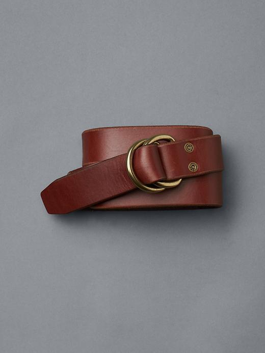 Gap Men Leather D Ring Belt - Brown