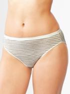 Gap Women High Cut Stripe Bikini - Oatmeal/chlk Sleepstrp