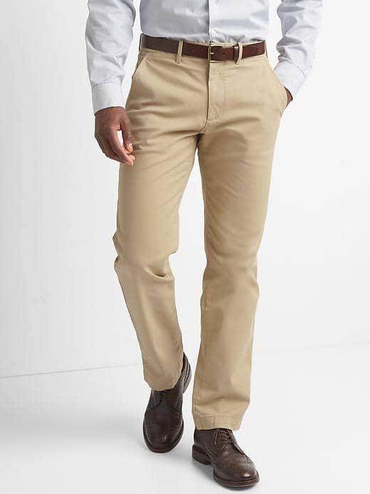 Gap Women Classic Stretch Straight Fit Khakis - Iconic Khaki