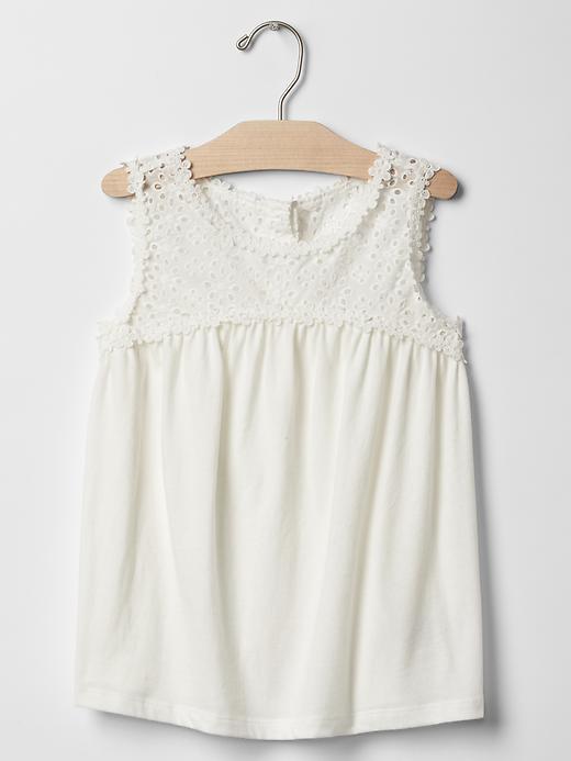 Gap Floral Eyelet Tank - New Off White