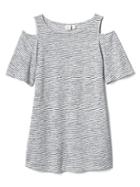 Gap Women Jersey Cold Shoulder Tee - Navy & White Stripe