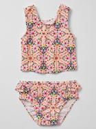 Gap Kaleidoscope Ruffle Swim Two Piece - Tribal