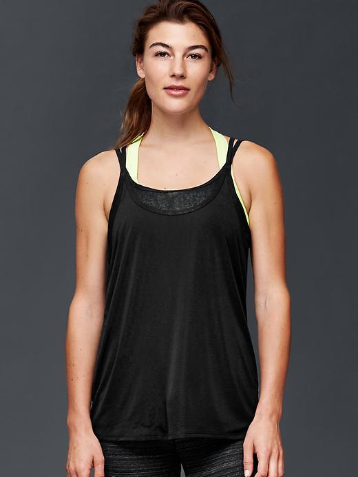Gap Double Layer Tank - True Black