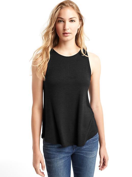 Gap Women Softspun Knit Tank - True Black