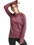 Gap Women Orbital Fleece Spacedye Pullover Hoodie - Pink Multi