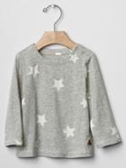 Gap Long Sleeve Printed Top - Gray