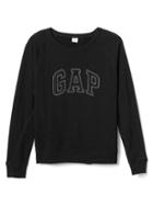 Gap Women Bead Logo Pullover Sweatshirt - True Black