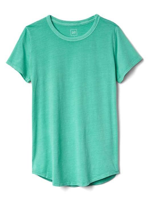 Gap Women Vintage Wash Crewneck Tee - Sea Dragon 155