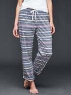 Gap Women Chambray Stripe Pants - Bold Stripe Cornflwr