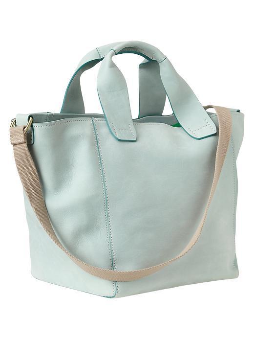 Gap Crossbody Leather Tote - Soothing Sea