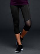 Gap Gfast Cross Train Asymetrical Mesh Capris - True Black