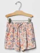 Gap Floral Pull On Culotte Shorts - Pink Floral