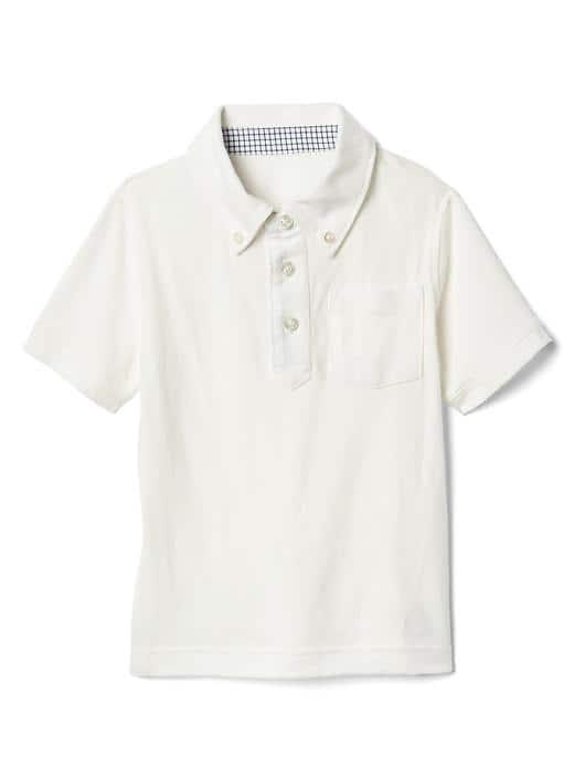 Gap Button Down Pocket Polo - New Off White