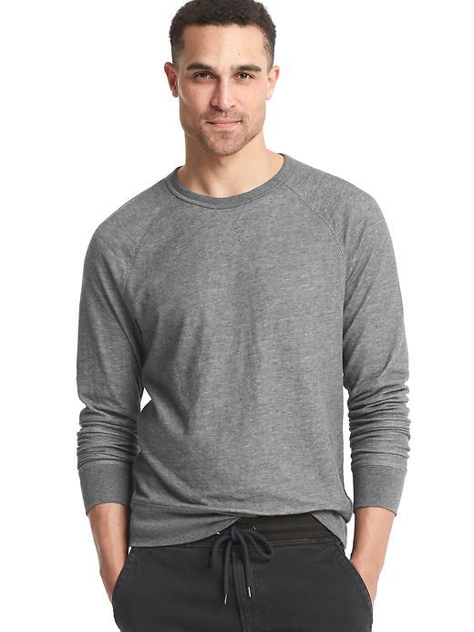 Gap Men Ribbed Lightweight Longsleeve Tee - Charcoal Gray