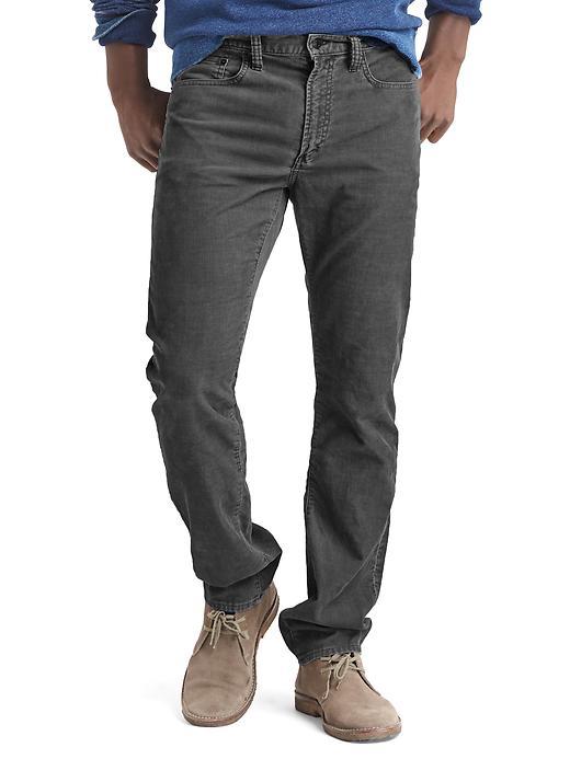 Gap Men 1969 Slim Fit Cords - Washed Black