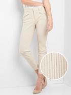 Gap Seersucker Skinny Ankle Chinos - Beige Seersucker