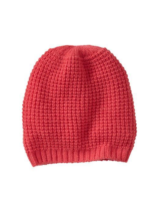 Gap Cashmere Waffle Beanie - Sassy Pink