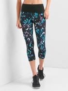 Gap Women Gfast High Rise Blackout Print Capris - Stained Glass