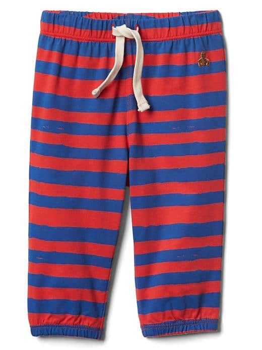 Gap Stripe Jersey Pants - Navy Red Stripe